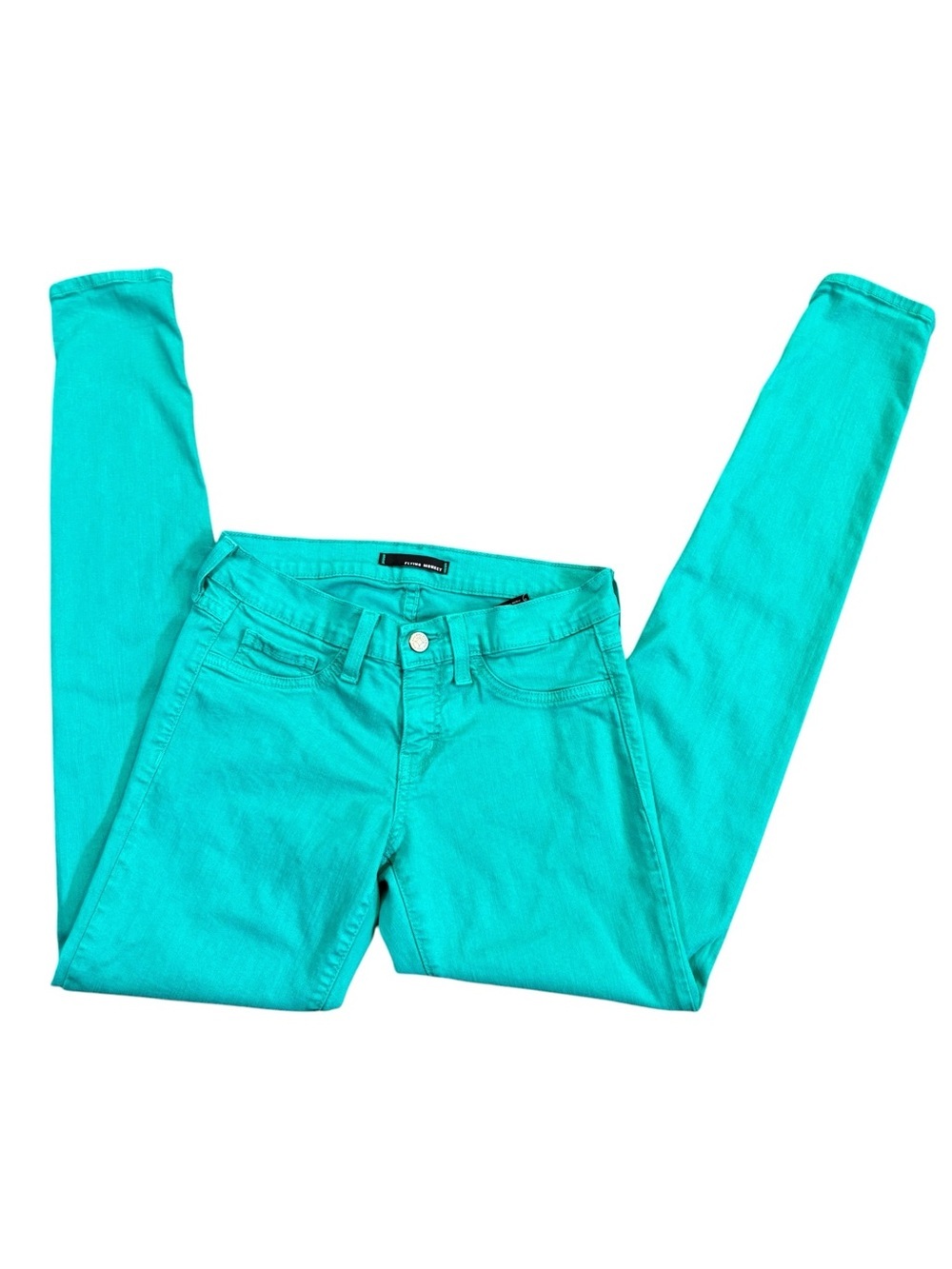 Flying Monkey Straight Leg Jeans in Teal Latigo Bay - Picture 2 of 10
